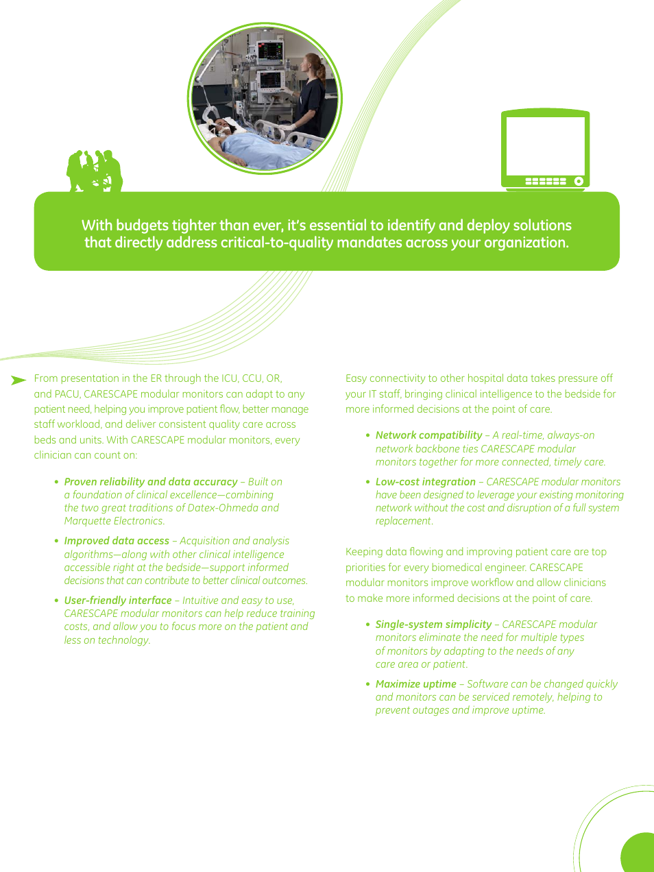 GE Healthcare CARESCAPE Modular Monitors User Manual | Page 5 / 12