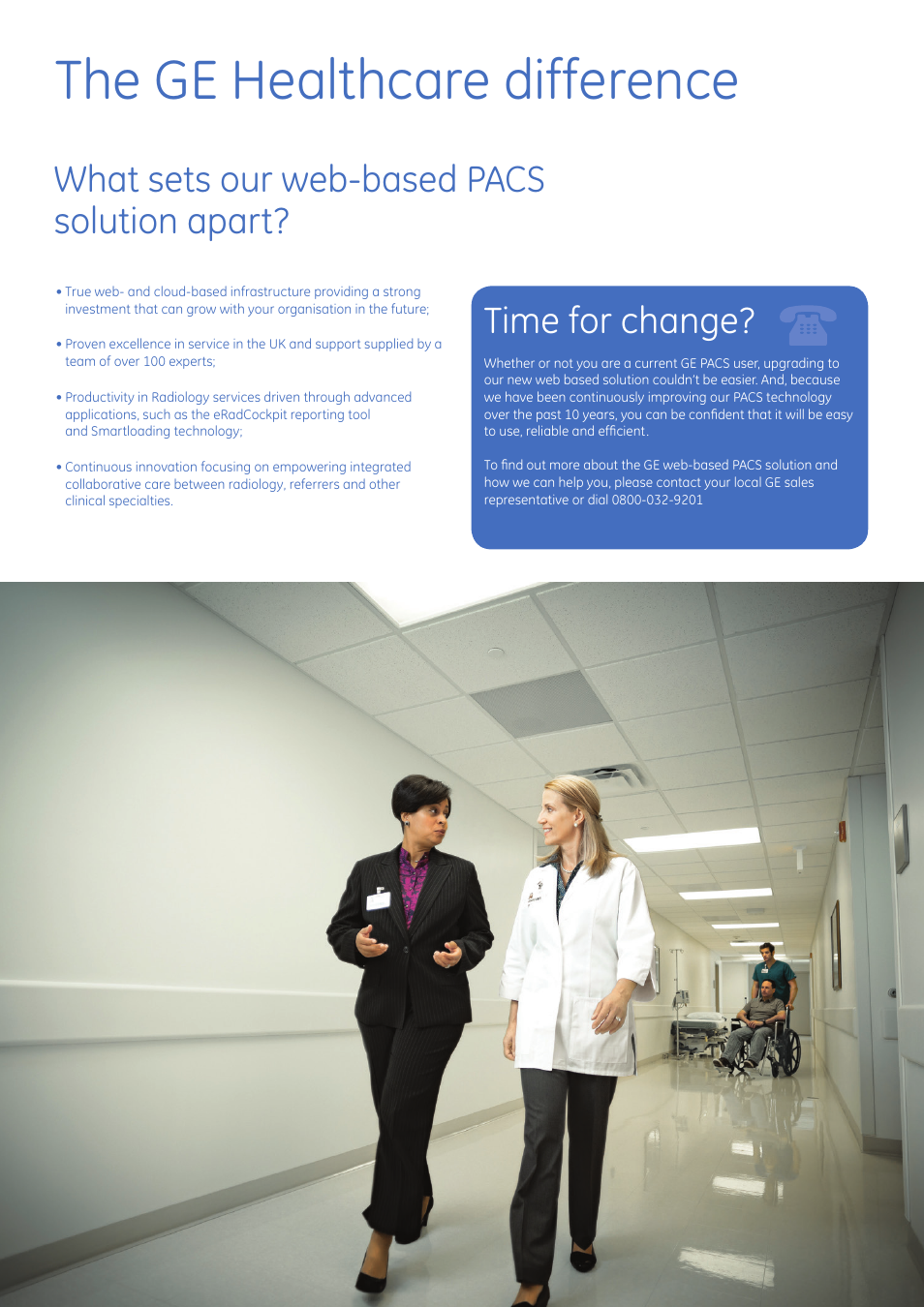 The ge healthcare difference | GE Healthcare Centricity PACS Web User Manual | Page 7 / 8