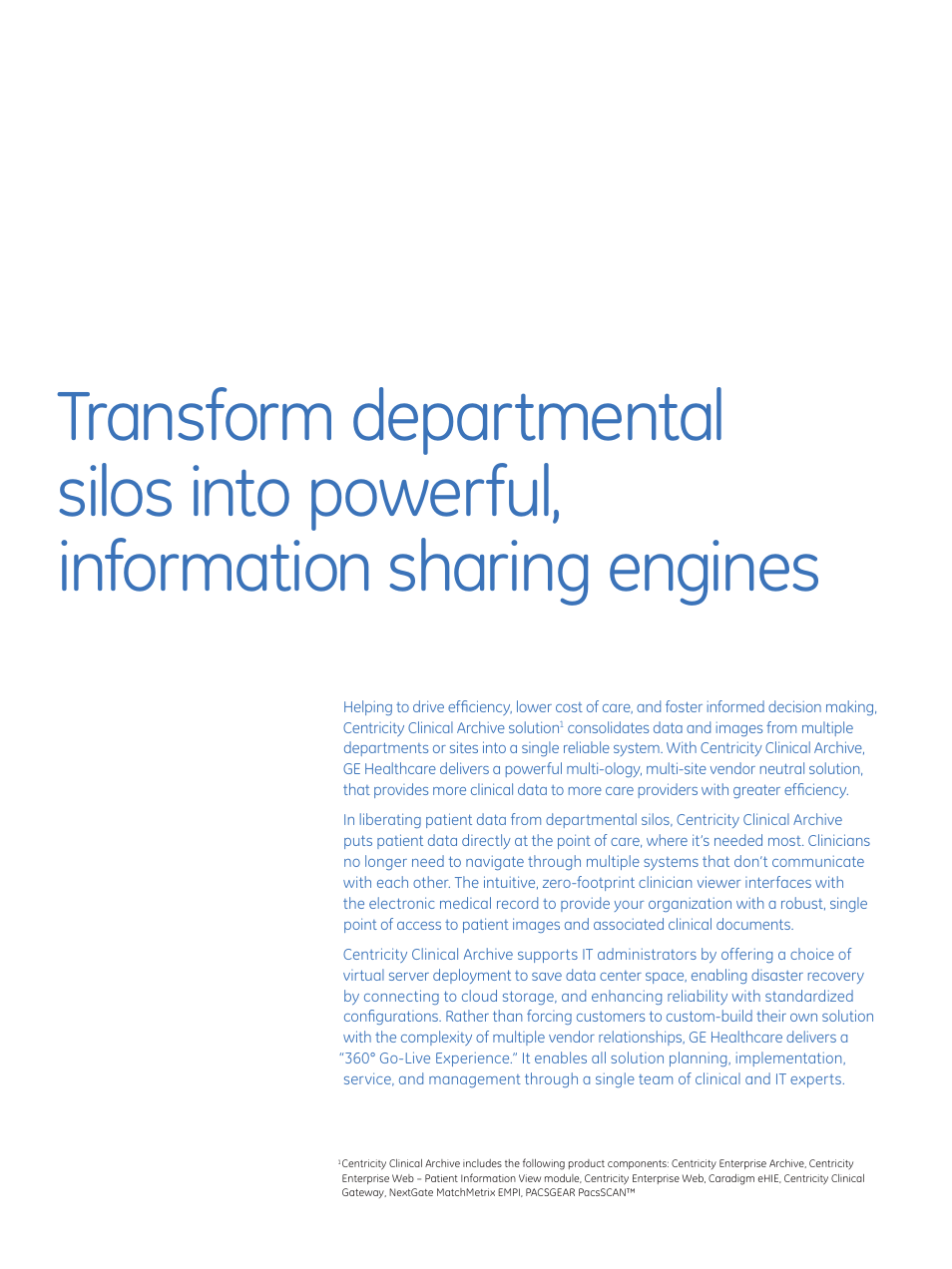 GE Healthcare Centricity Clinical Archive User Manual | Page 2 / 8