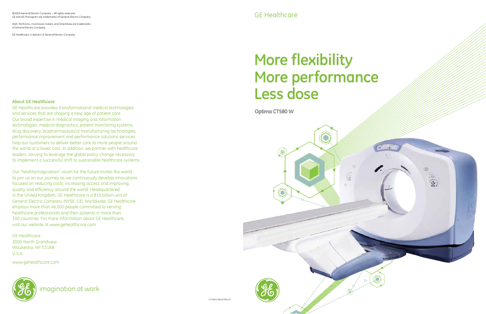 GE Healthcare Optima CT580 W User Manual | 6 pages