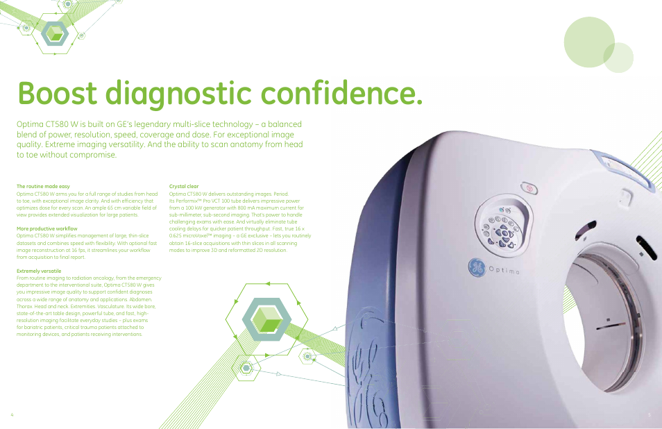 Boost diagnostic confidence | GE Healthcare Optima CT580 W User Manual | Page 3 / 6