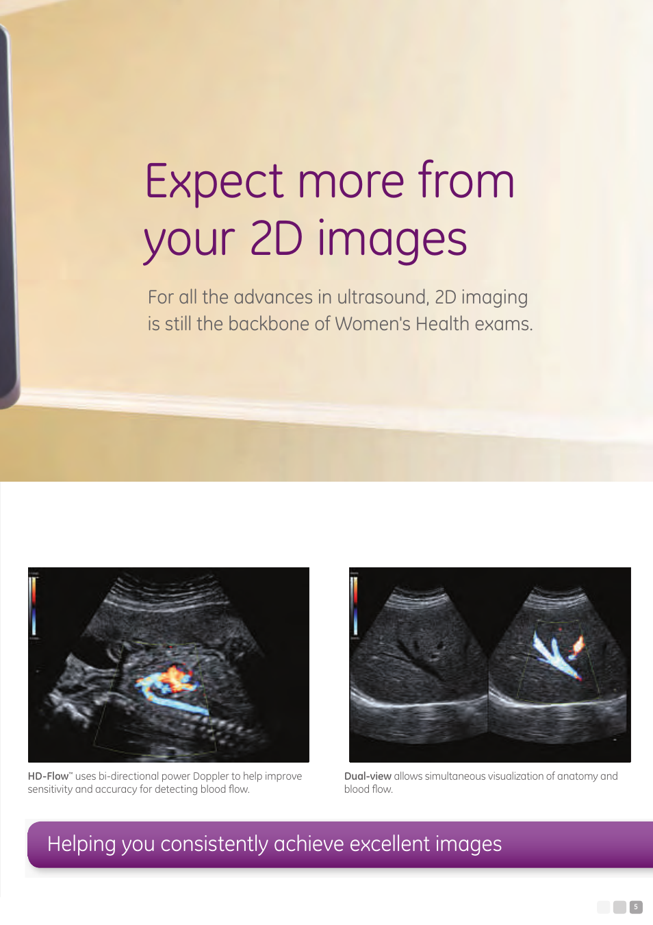 Expect more from your 2d images, Helping you consistently achieve excellent images | GE Healthcare Voluson S6 User Manual | Page 5 / 12