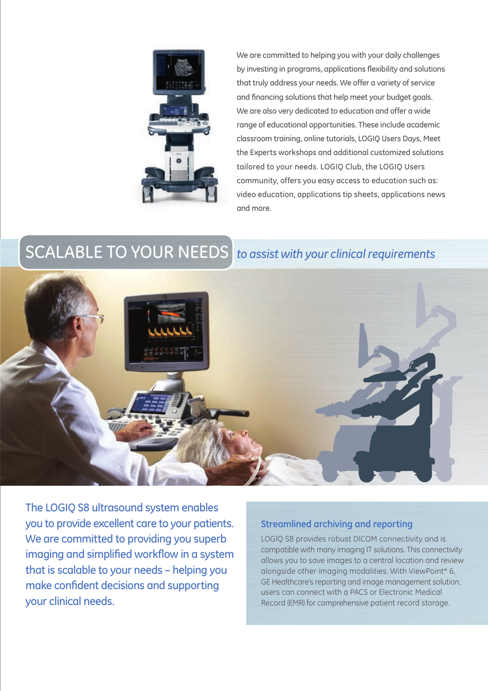 Simplified workflow scalable to your needs | GE Healthcare LOGIQ S8 User Manual | Page 5 / 6
