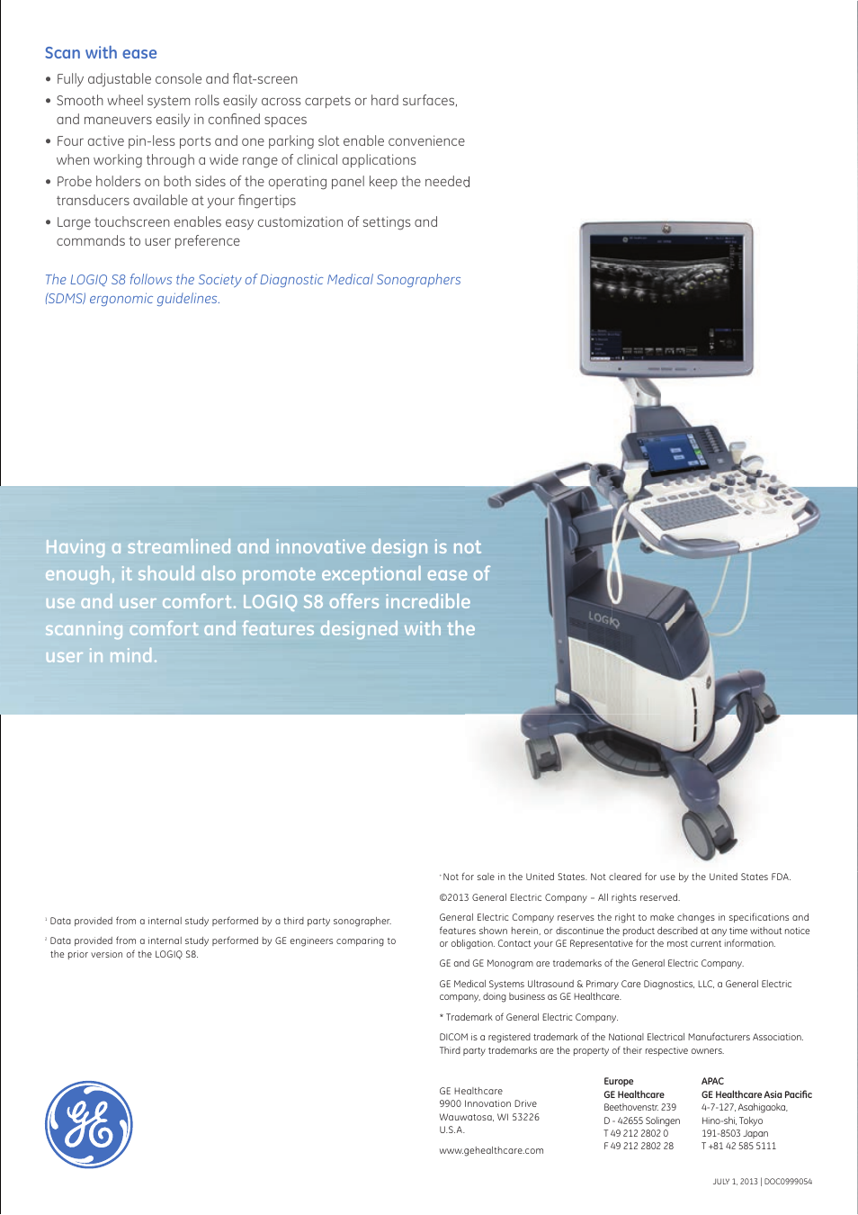 Scan with ease | GE Healthcare LOGIQ S8 User Manual | Page 6 / 6
