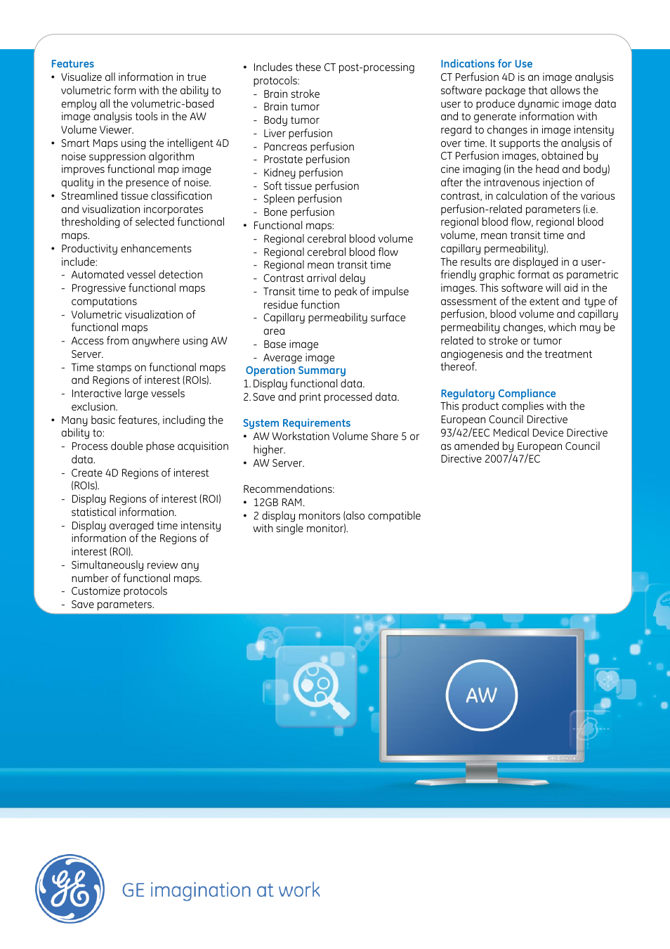 GE Healthcare CT Perfusion 4D Multi-Organs User Manual | Page 2 / 2