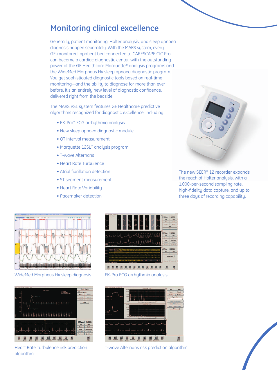 Monitoring clinical excellence | GE Healthcare MARS VSL User Manual | Page 4 / 8