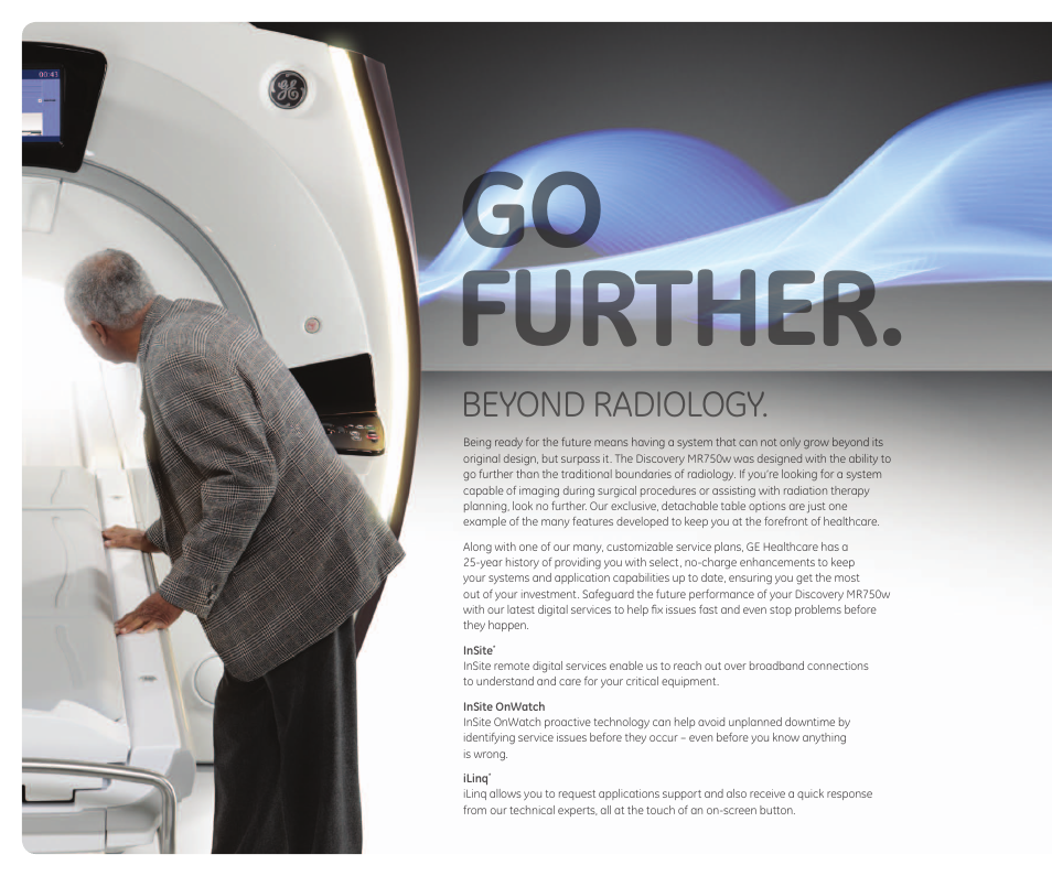 Go further, Beyond radiology | GE Healthcare Discovery MR750w 3.0T User Manual | Page 16 / 20