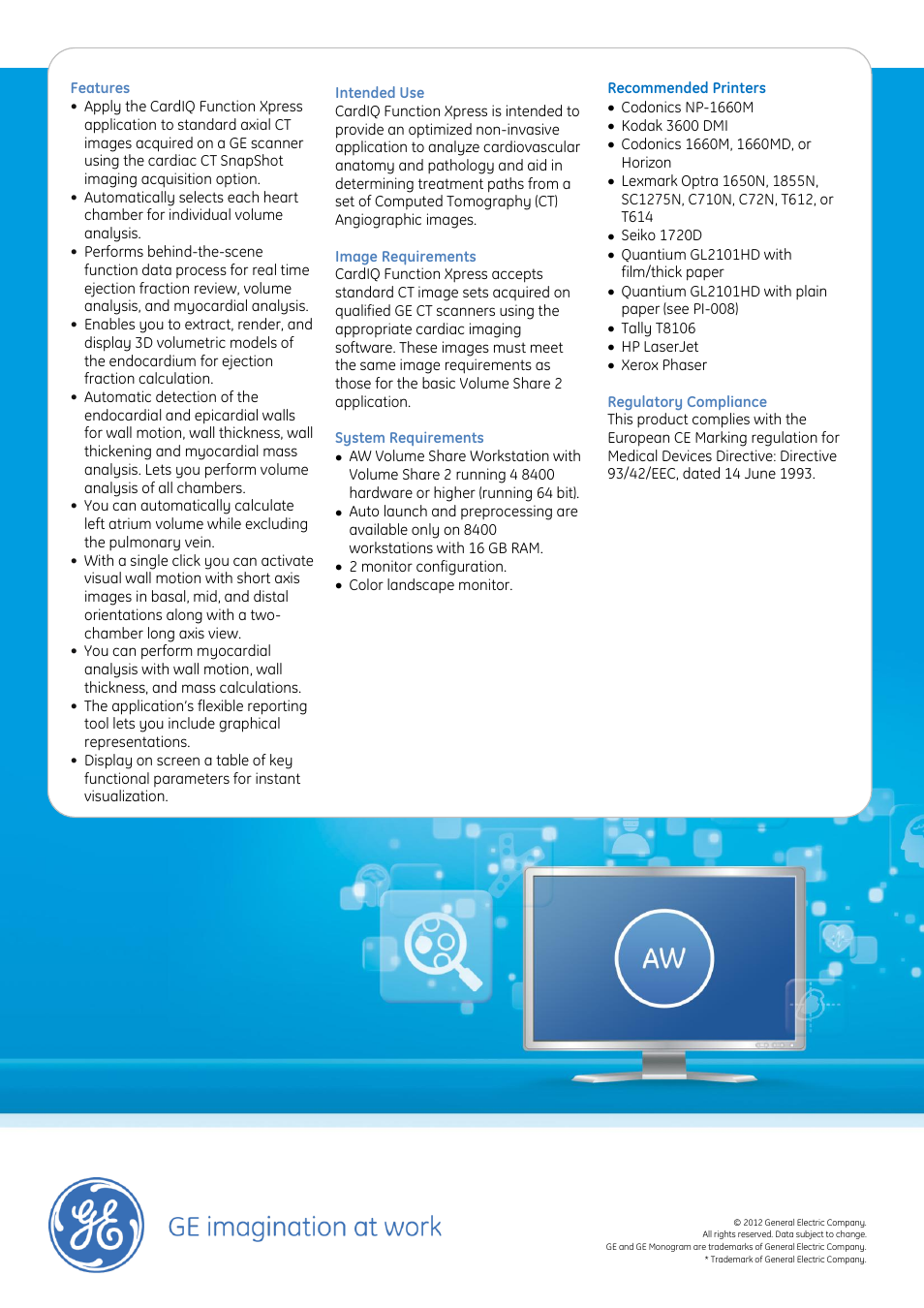 GE Healthcare CardIQ Function Xpress User Manual | Page 2 / 2