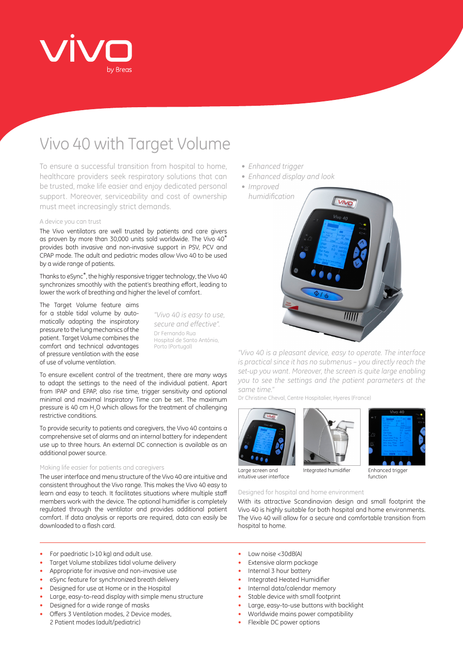 GE Healthcare Vivo 40 User Manual | 2 pages
