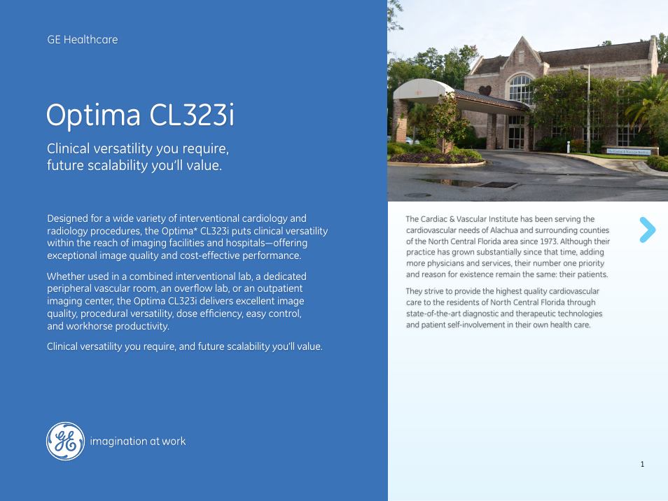 GE Healthcare Optima CL323i User Manual | 6 pages