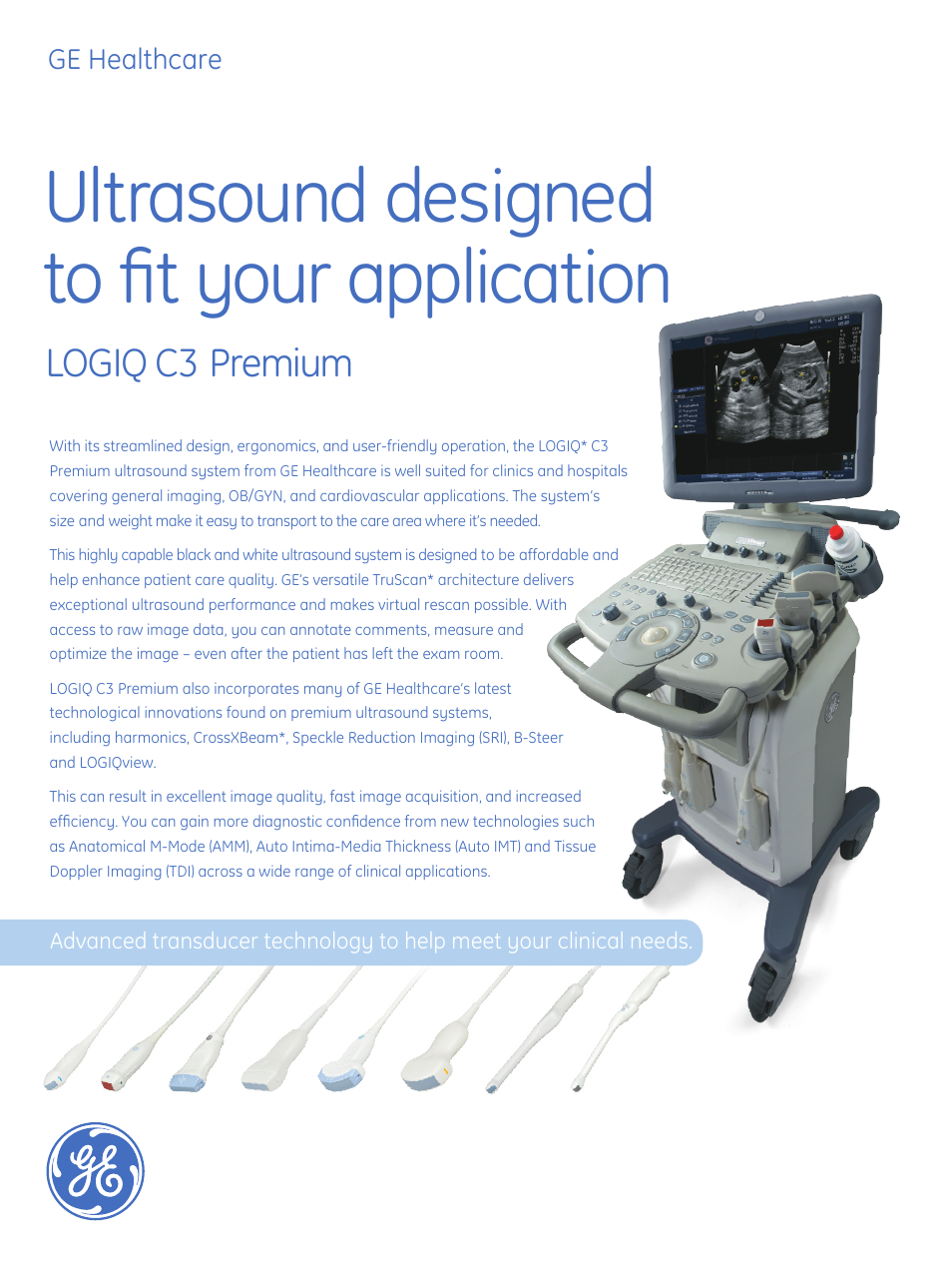 GE Healthcare LOGIQ C3 Premium User Manual | 2 pages