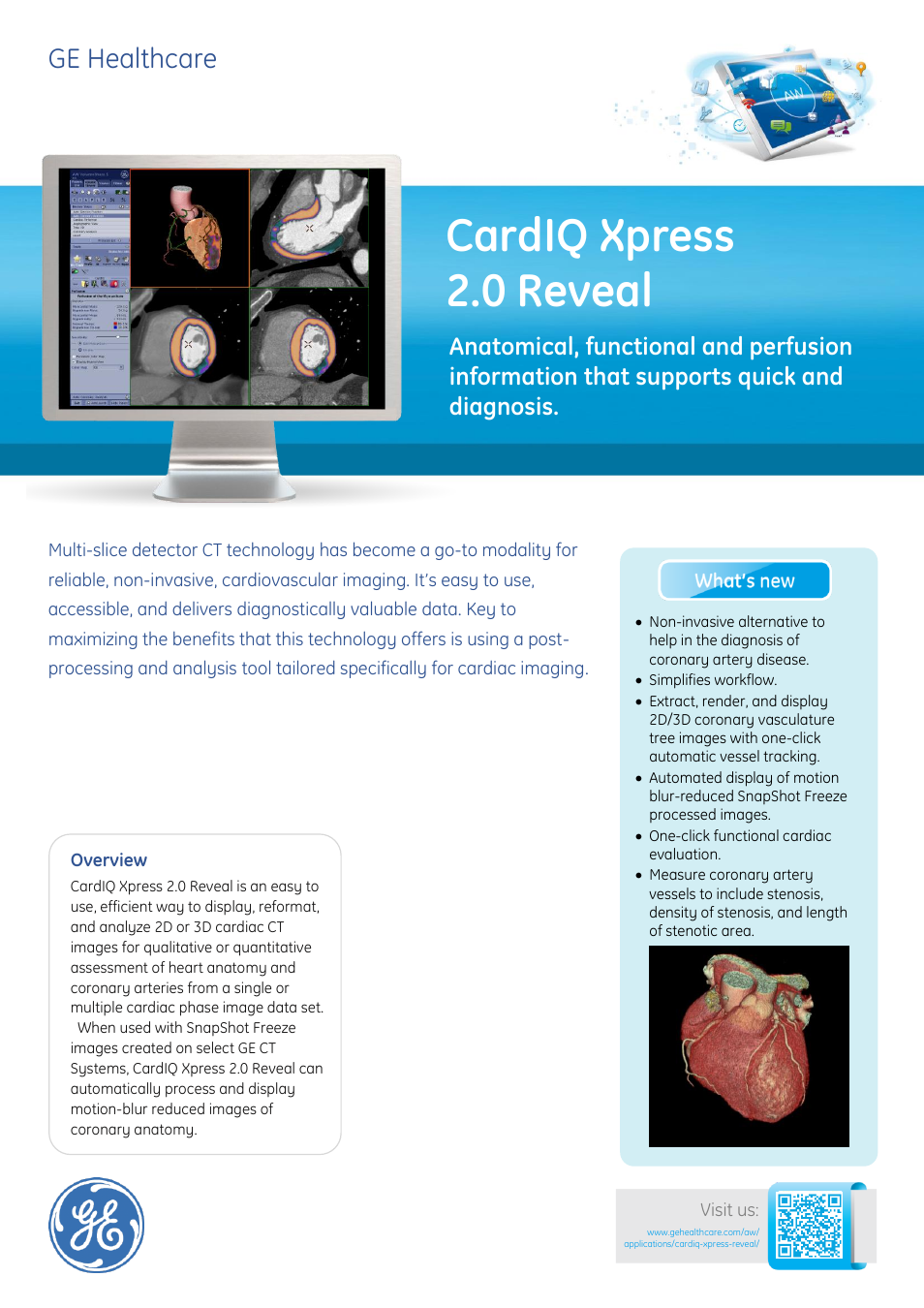 GE Healthcare CardIQ Xpress 2.0 Reveal User Manual | 2 pages