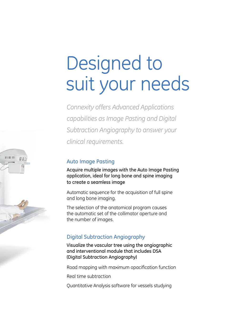 Designed to suit your needs | GE Healthcare Connexity User Manual | Page 5 / 6