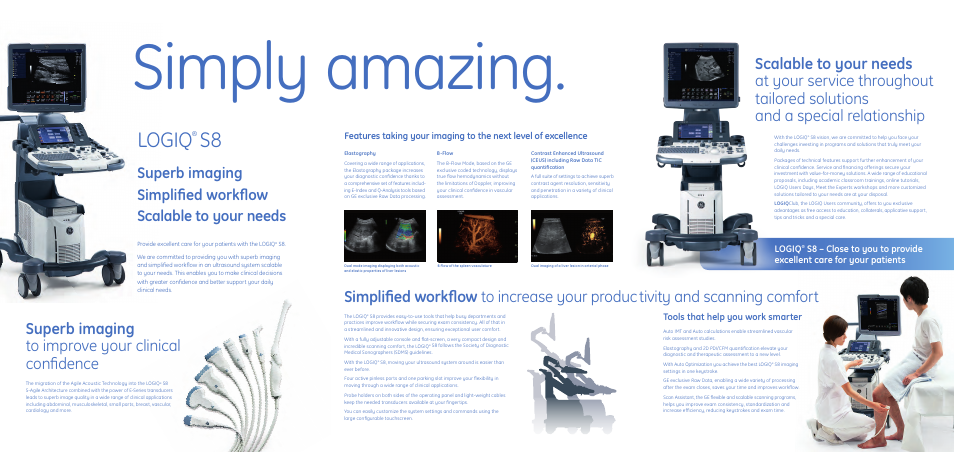 Simply amazing, Logiq, Superb imaging to improve your clinical conﬁdence | GE Healthcare Voluson i User Manual | Page 2 / 2