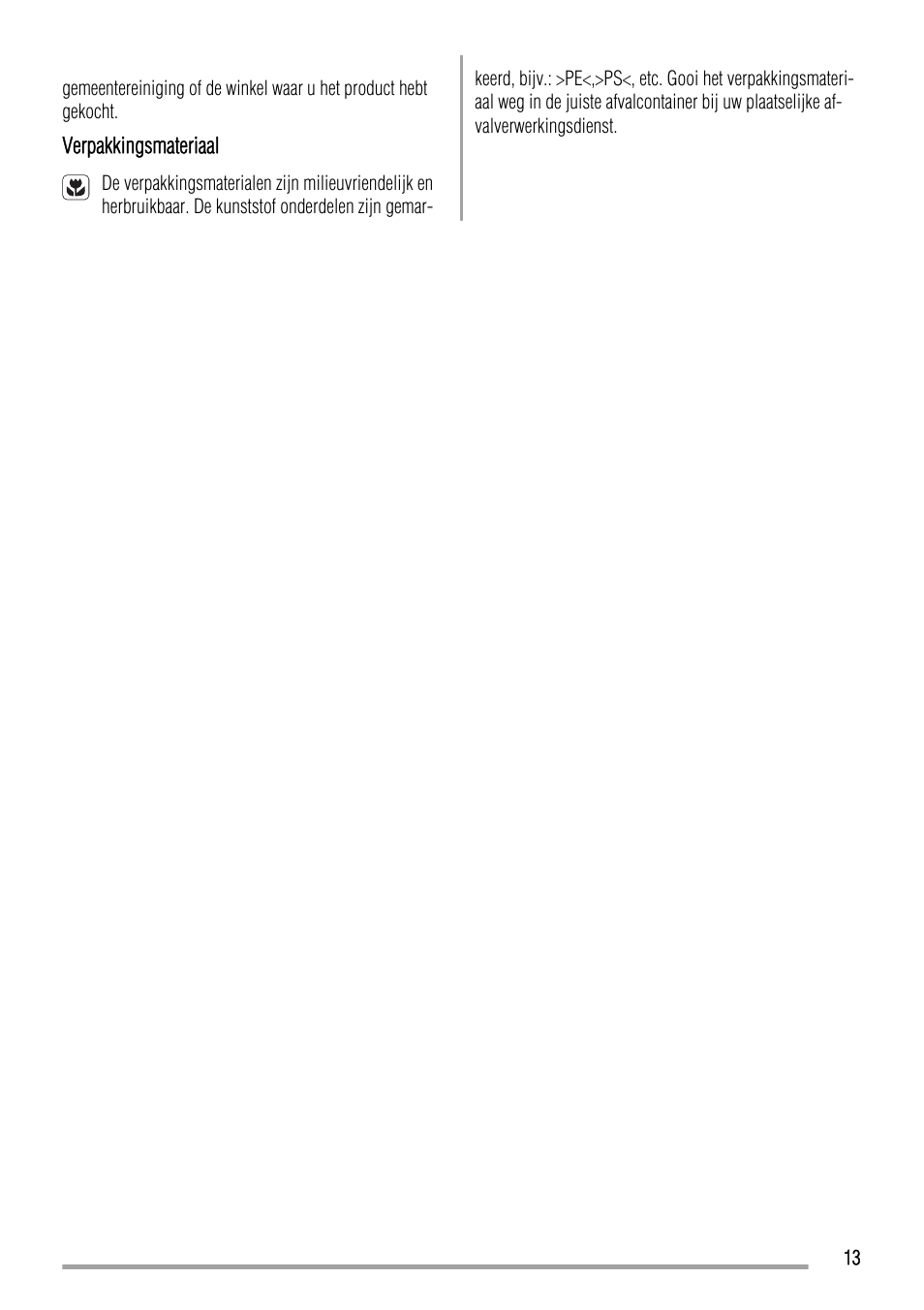 Zanussi ZGL 643 ITX User Manual | Page 13 / 52