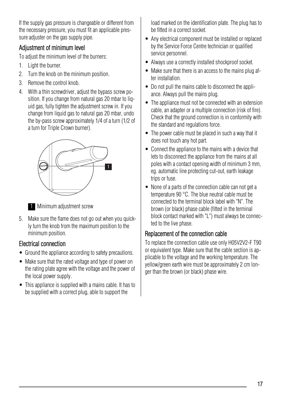 Zanussi ZGL 643 ITX User Manual | Page 17 / 52