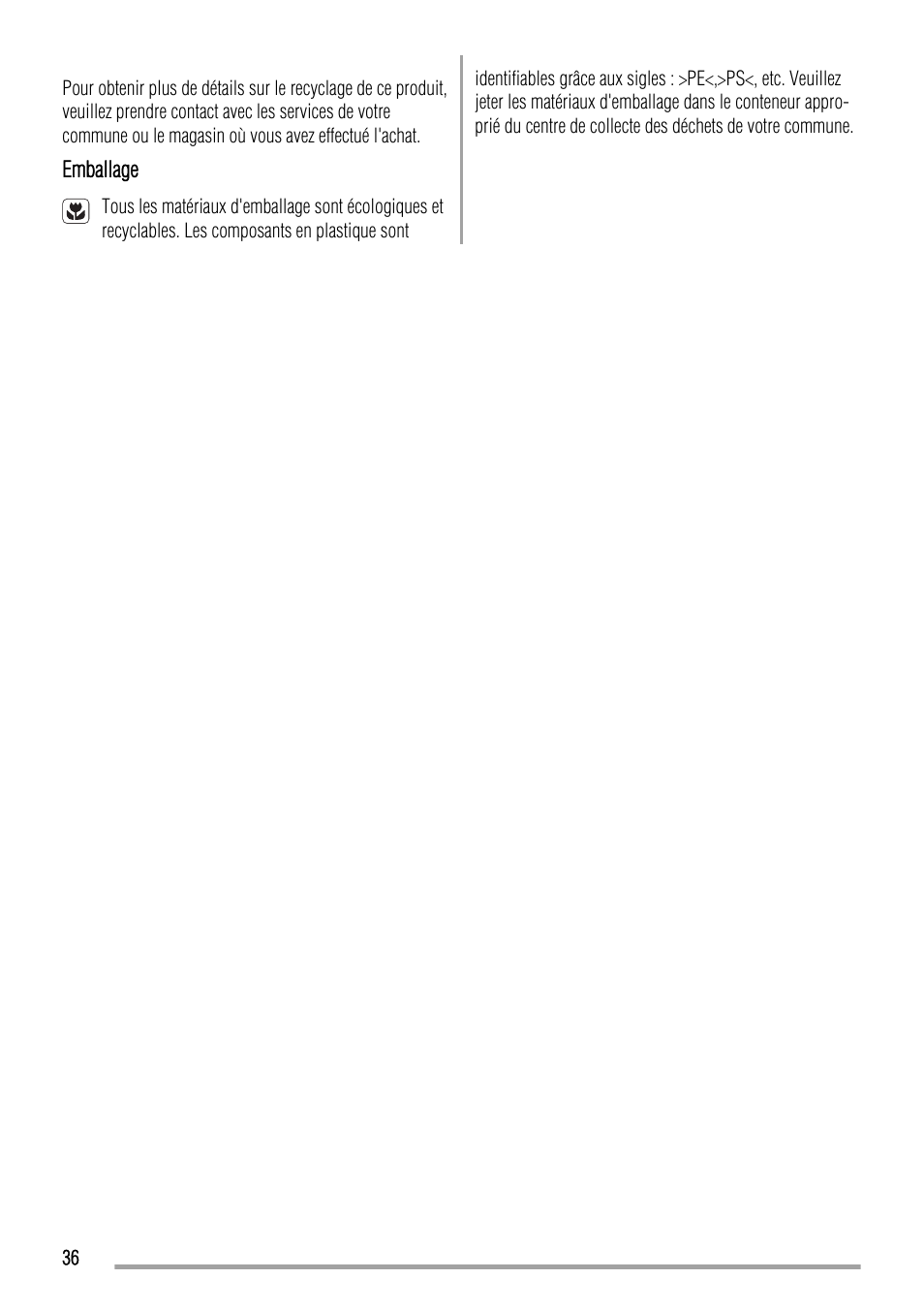Zanussi ZGL 643 ITX User Manual | Page 36 / 52