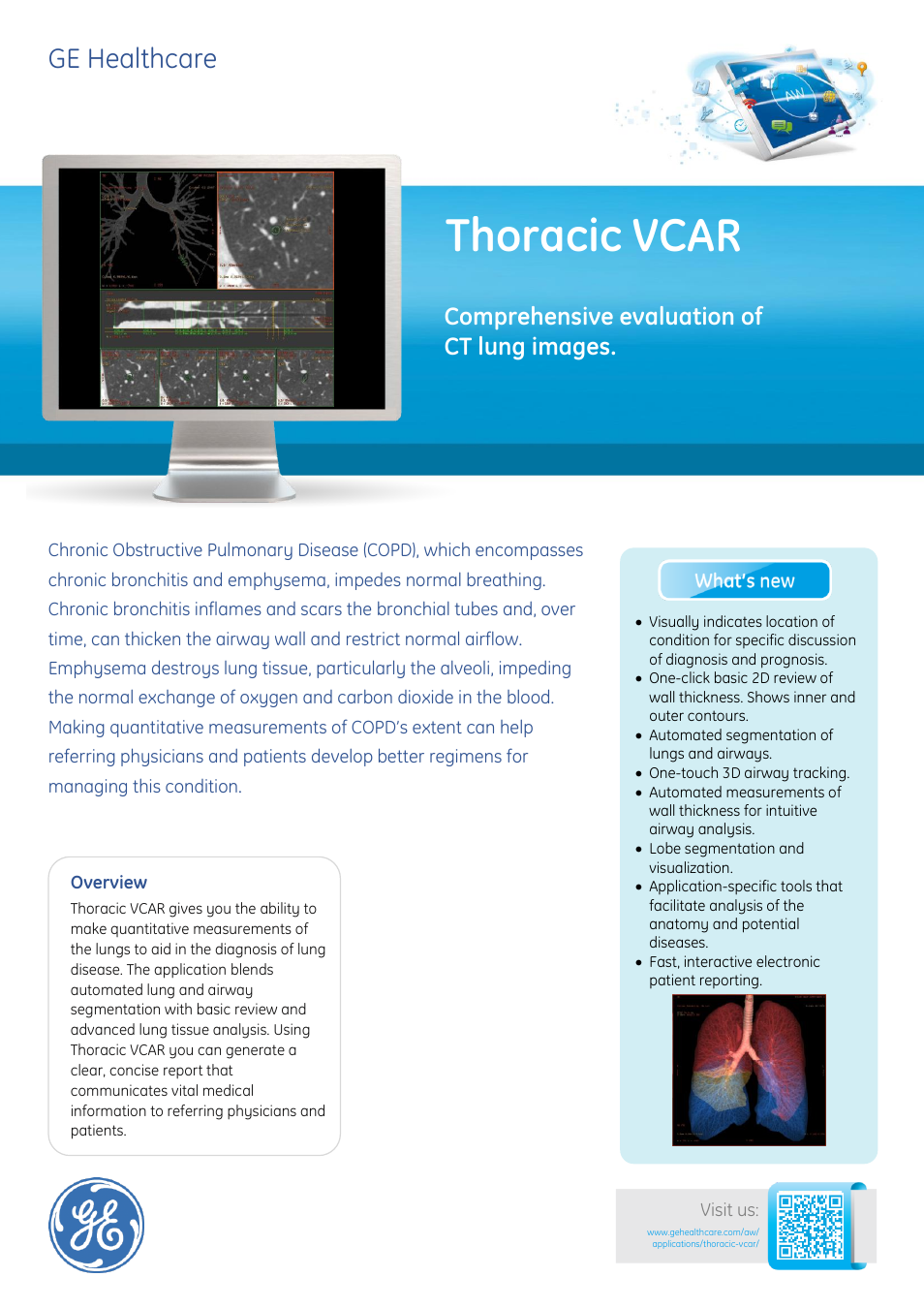 GE Healthcare Thoracic VCAR User Manual | 2 pages