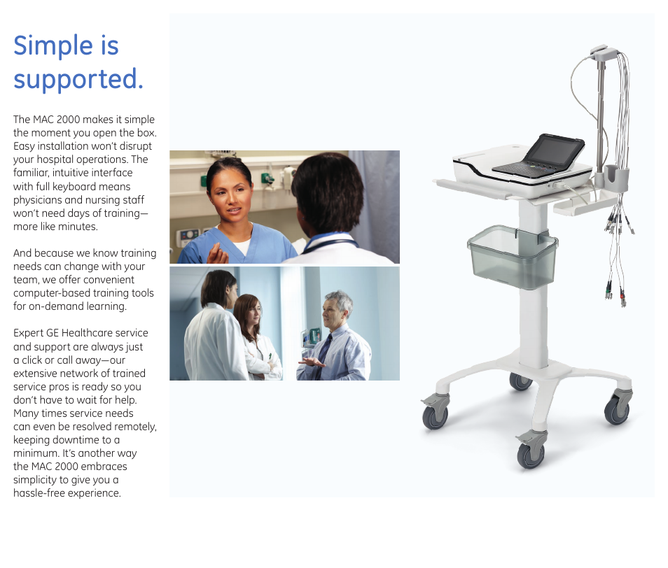 Simple is supported | GE Healthcare MAC 2000 User Manual | Page 6 / 8