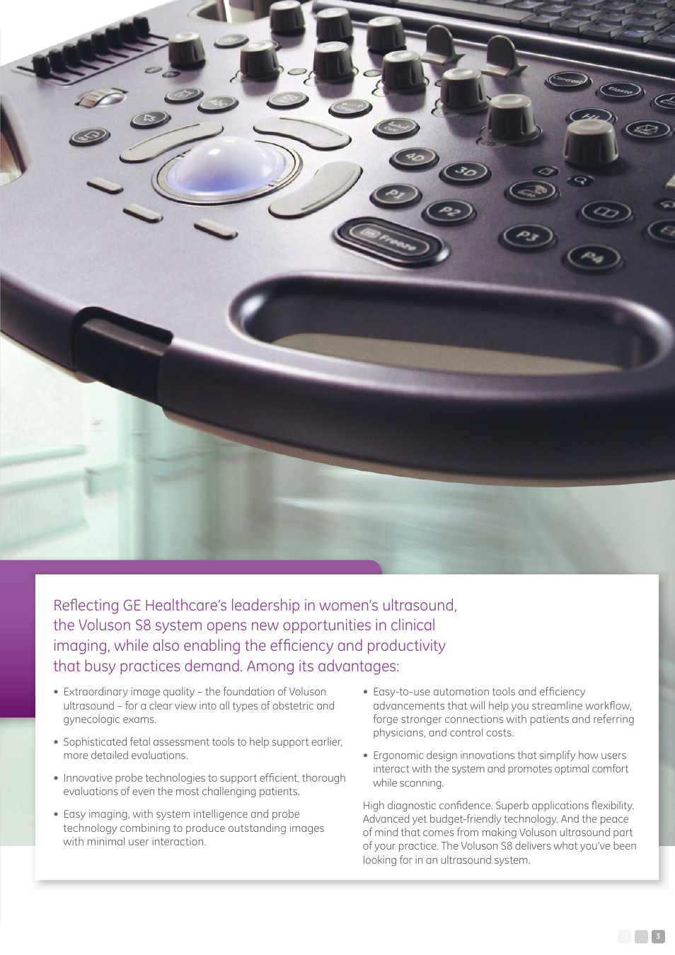 GE Healthcare Voluson S8 User Manual | Page 3 / 12