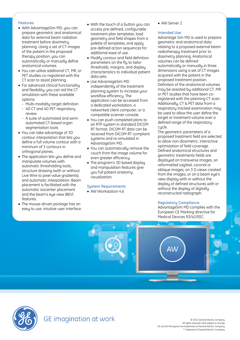 GE Healthcare AdvantageSim MD User Manual | Page 2 / 2