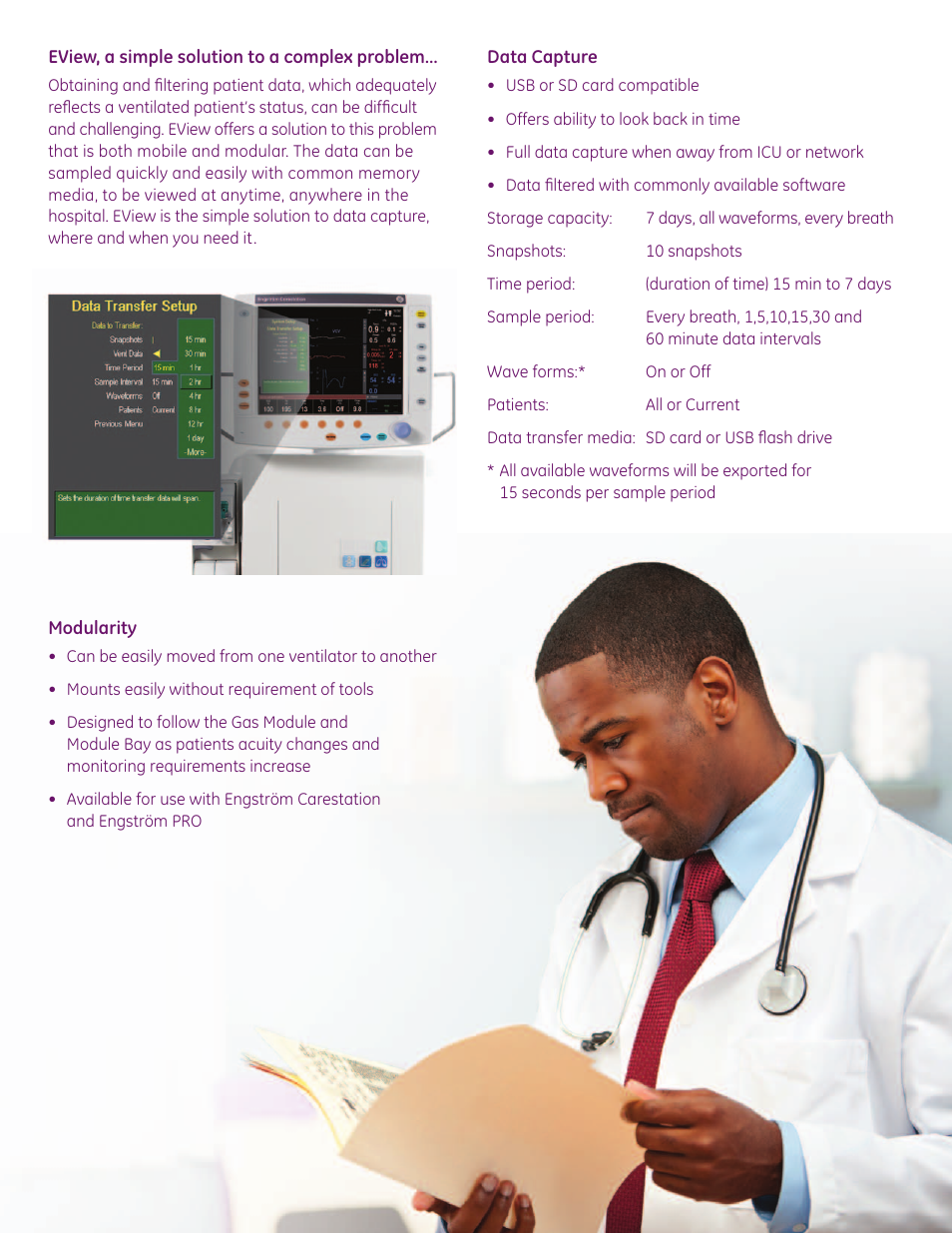 GE Healthcare EView User Manual | Page 3 / 4