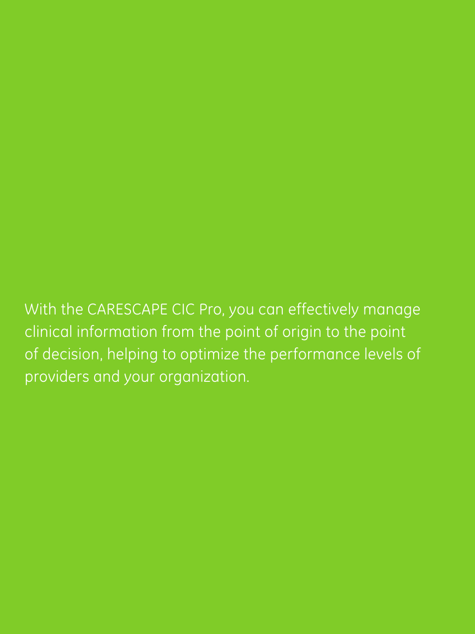 GE Healthcare CARESCAPE CIC Pro User Manual | Page 11 / 12