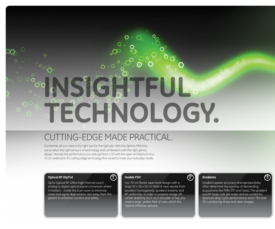 Insightful technology | GE Healthcare Optima MR450w 1.5T User Manual | Page 6 / 20