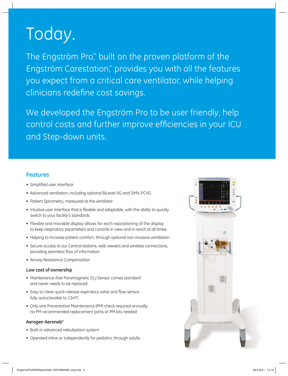 Today, The engström pro | GE Healthcare Engström Pro User Manual | Page 2 / 8