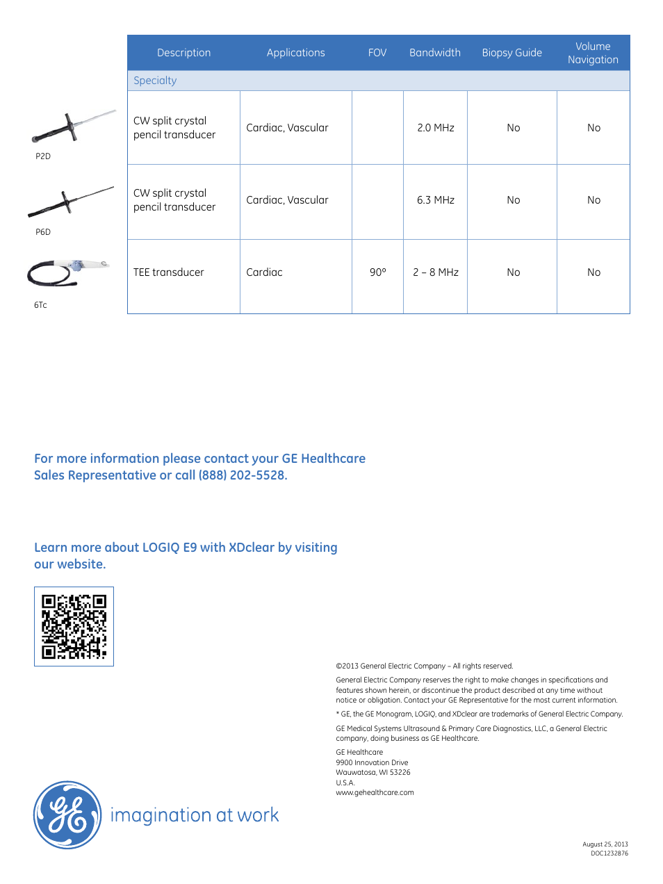 GE Healthcare LOGIQ E9 with XDclear User Manual | Page 4 / 4