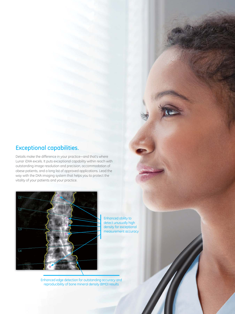 Exceptional capabilities | GE Healthcare Lunar iDXA User Manual | Page 3 / 8