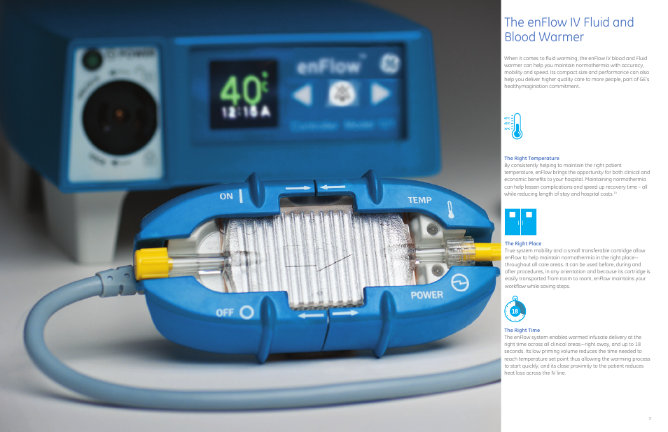 The enflow iv fluid and blood warmer, Ge healthcare | GE Healthcare enFlow IV Fluid and Blood Warmer - Booklet User Manual | Page 4 / 7