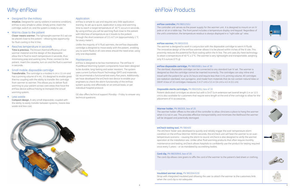 Why enflow, Enflow products, Ge healthcare | GE Healthcare enFlow IV Fluid and Blood Warmer - Booklet User Manual | Page 5 / 7