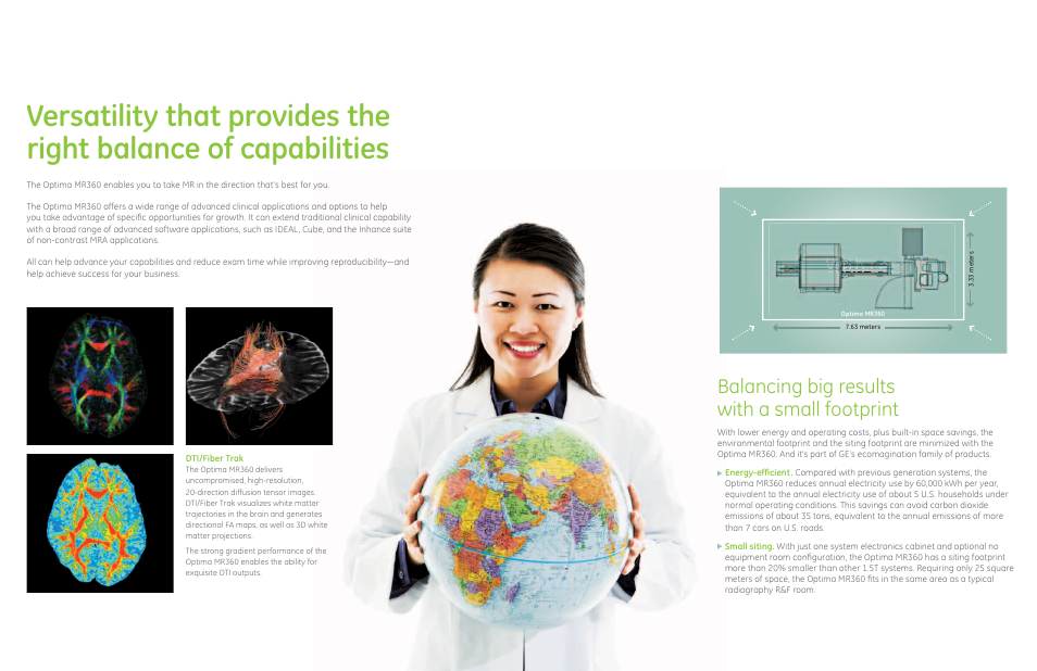 Balancing big results with a small footprint | GE Healthcare Optima MR360 1.5T User Manual | Page 5 / 9