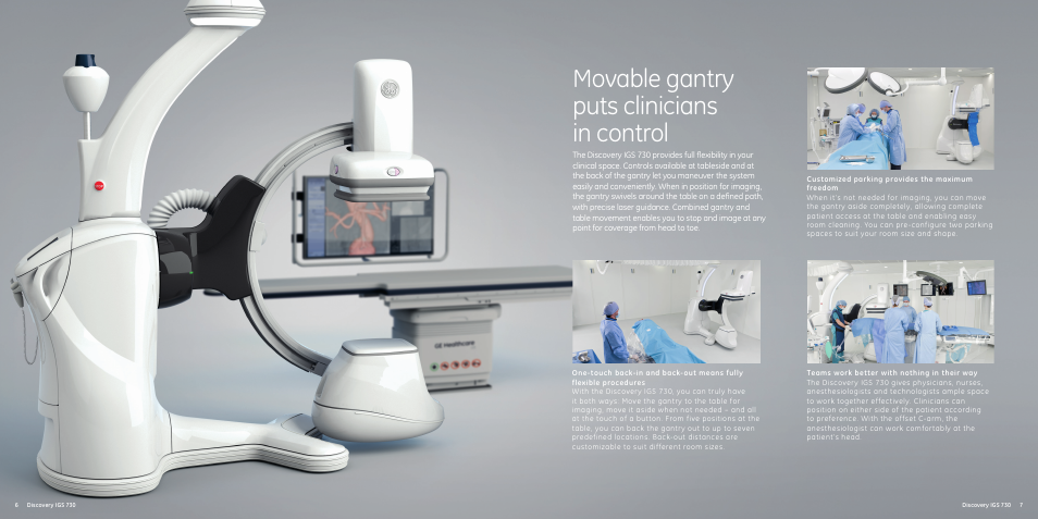 Movable gantry puts clinicians in control | GE Healthcare Discovery IGS 730 User Manual | Page 4 / 9