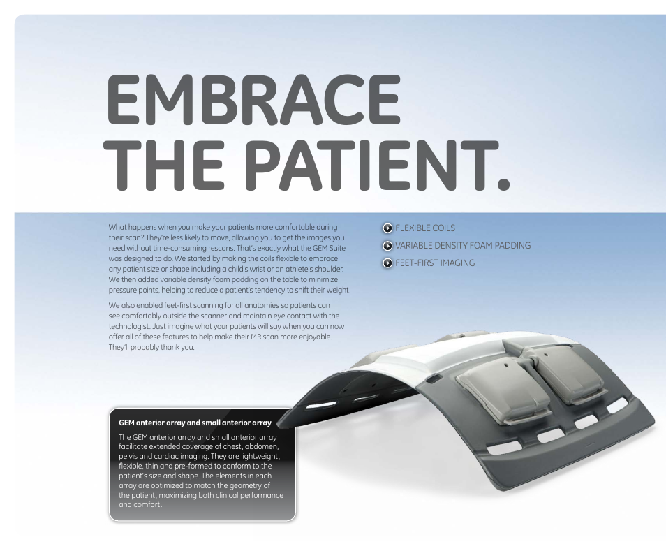 Embrace the patient | GE Healthcare GEM Suite User Manual | Page 4 / 14