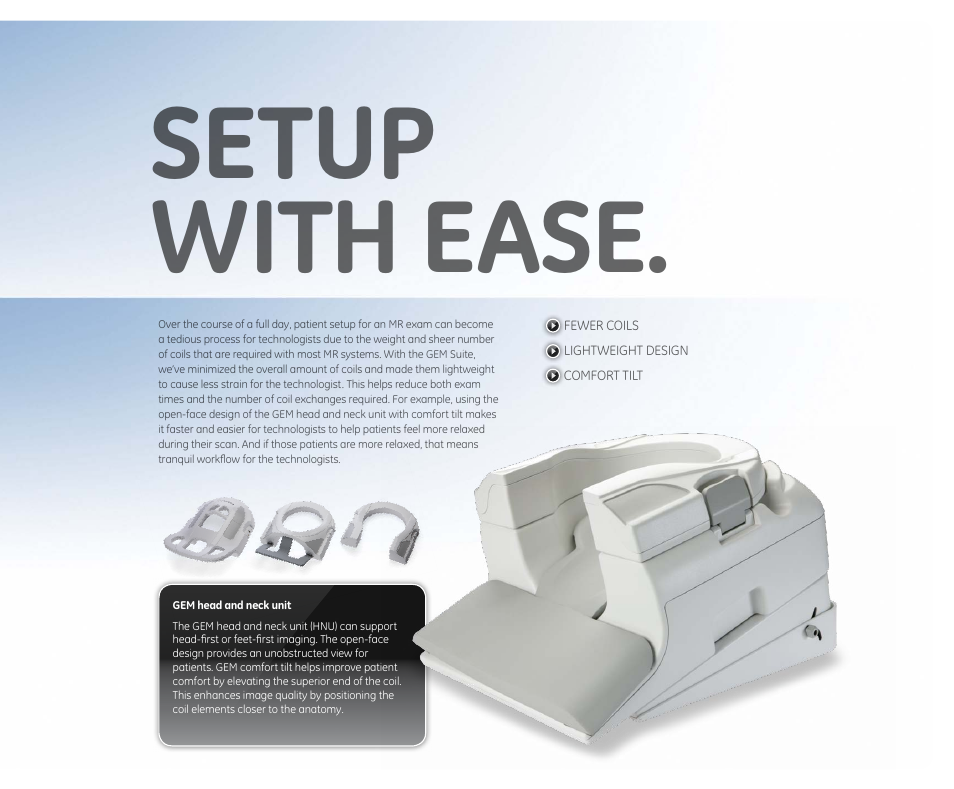 Setup with ease | GE Healthcare GEM Suite User Manual | Page 7 / 14
