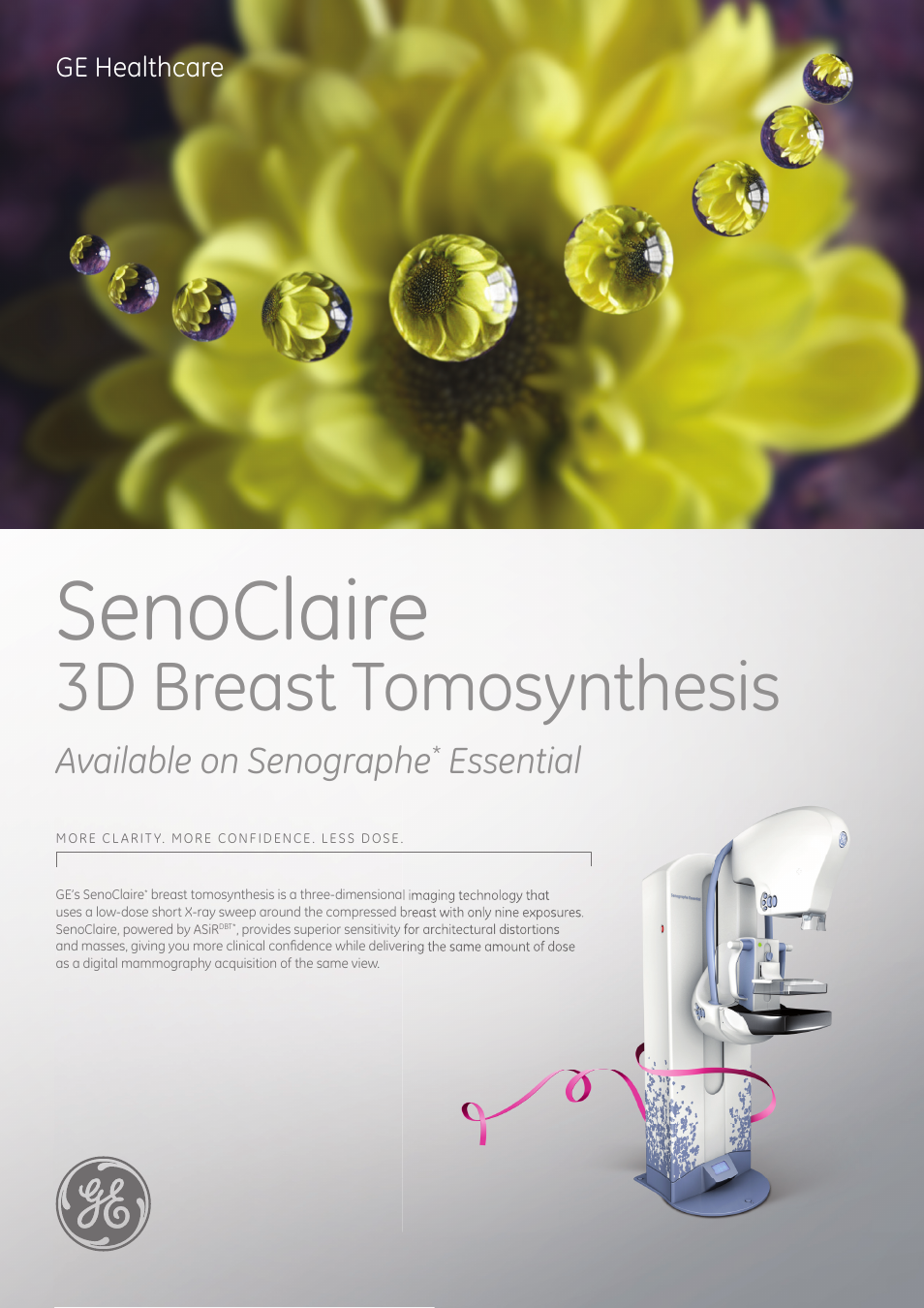 GE Healthcare SenoClaire 3D Breast Tomosynthesis User Manual | 3 pages