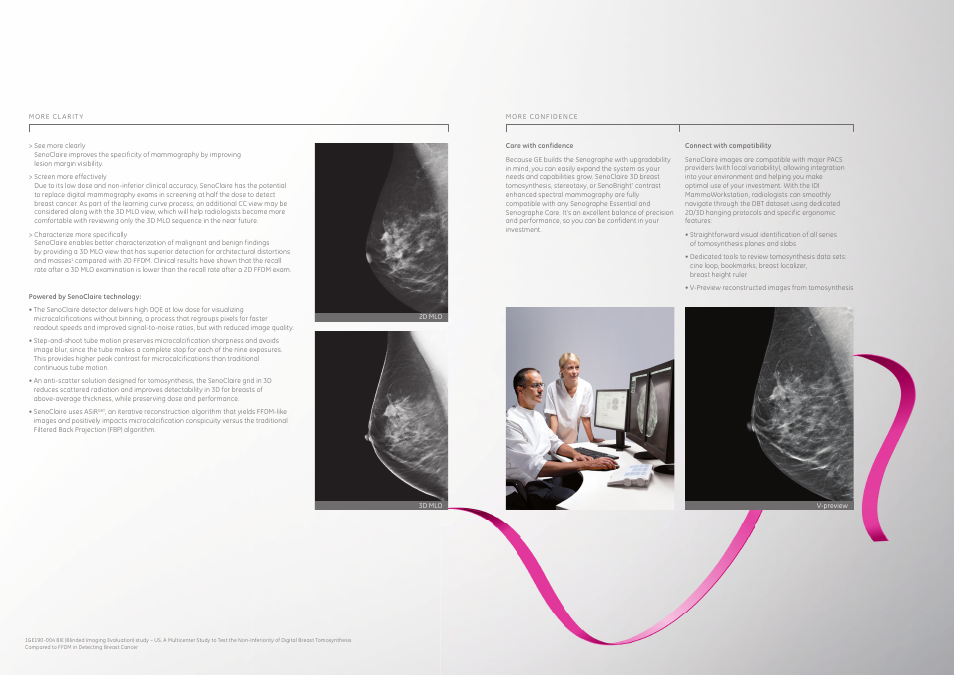 GE Healthcare SenoClaire 3D Breast Tomosynthesis User Manual | Page 2 / 3