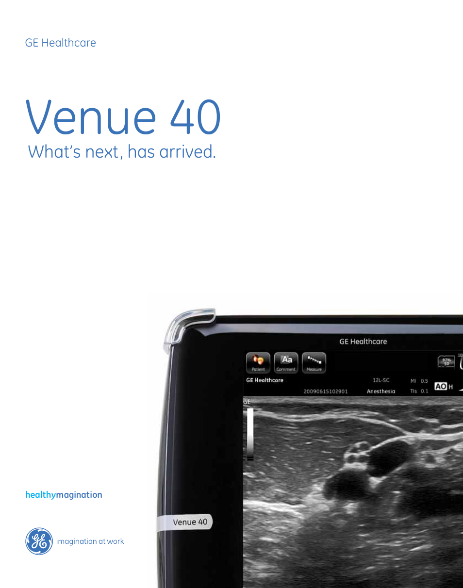 GE Healthcare Venue 40 User Manual | 9 pages