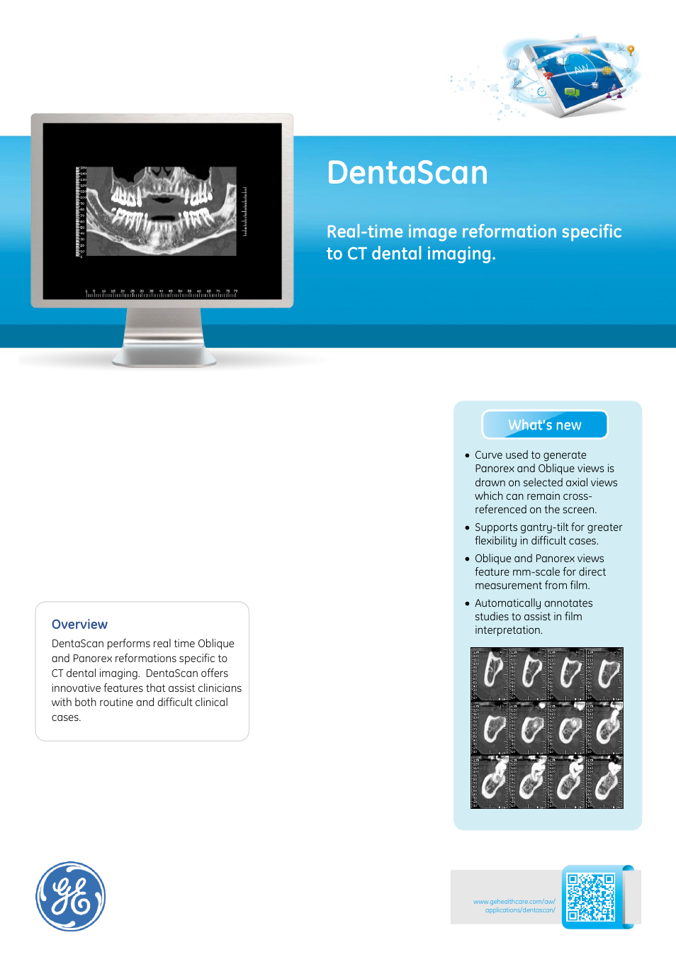 GE Healthcare DentaScan User Manual | 2 pages