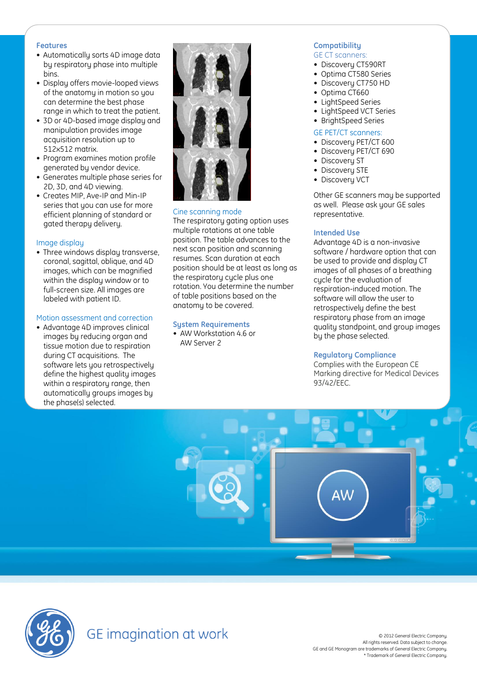 GE Healthcare Advantage 4D User Manual | Page 2 / 2