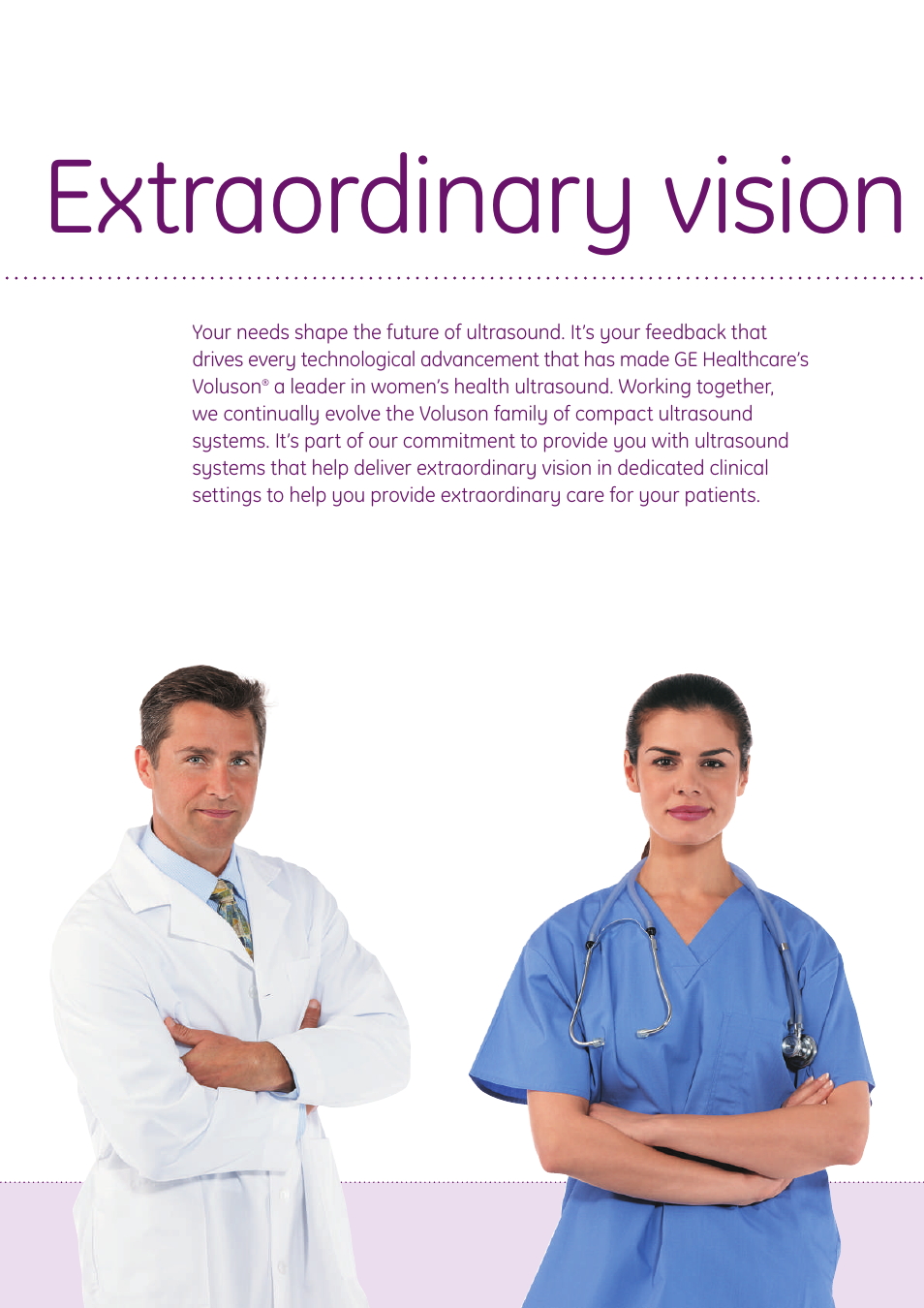 Extraordinary vision | GE Healthcare Voluson e User Manual | Page 2 / 8