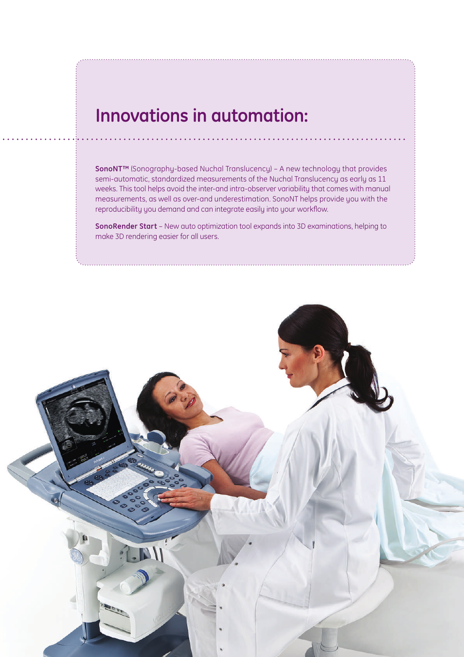 Innovations in automation | GE Healthcare Voluson e User Manual | Page 6 / 8