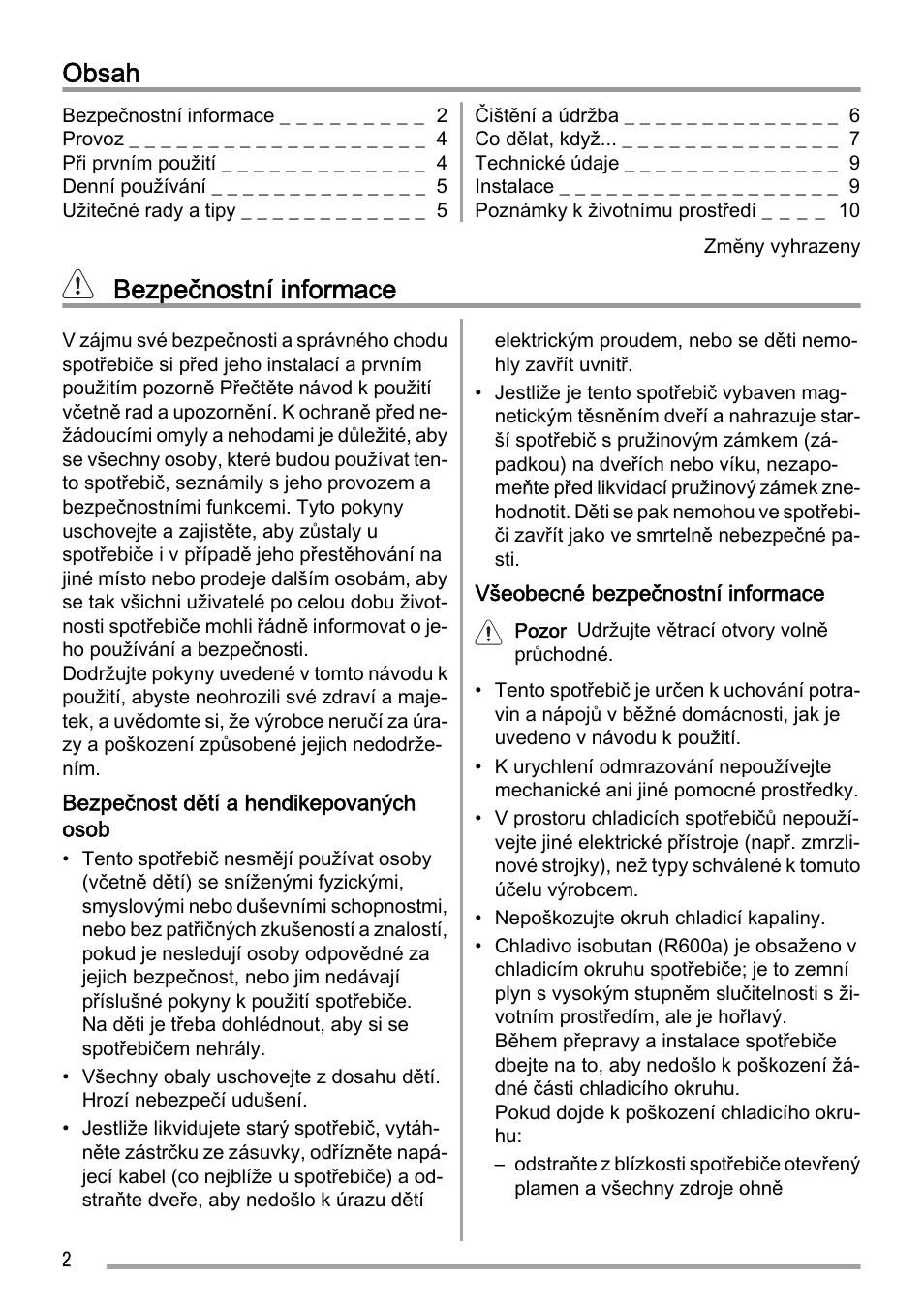 Zanussi ZUS 6140 A User Manual | Page 2 / 72