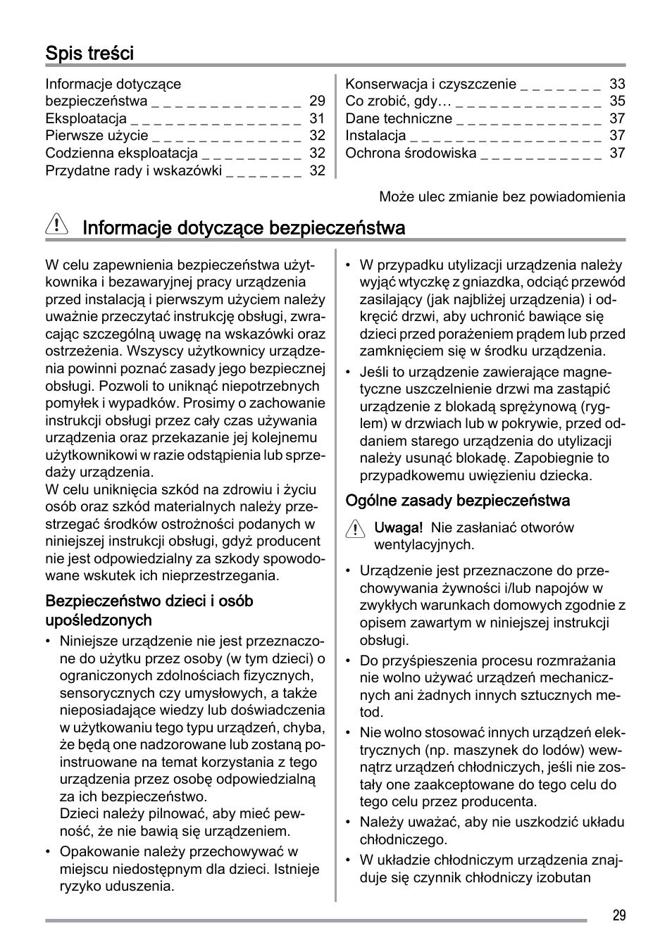 Zanussi ZUS 6140 A User Manual | Page 29 / 72