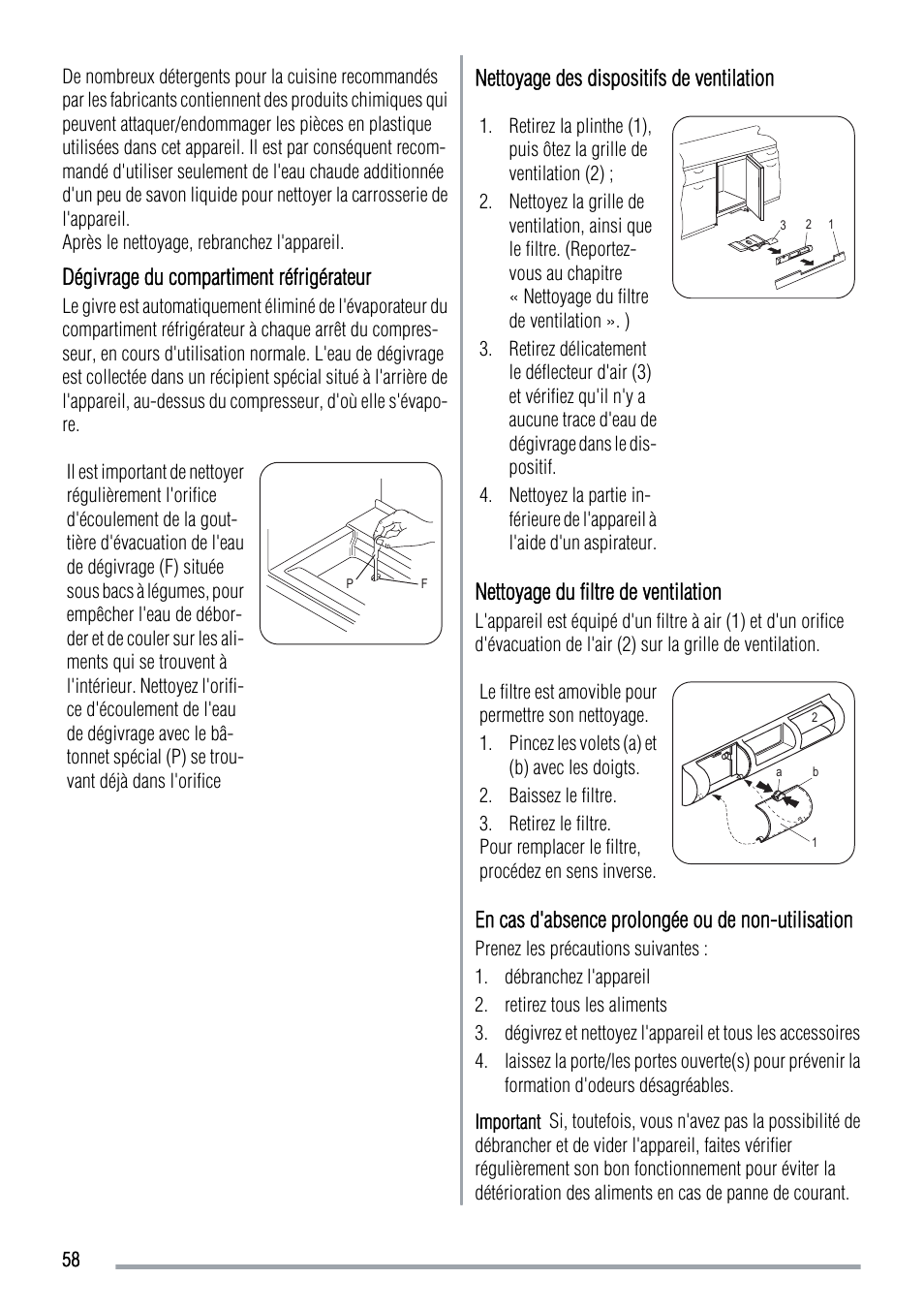 Zanussi ZUS 6140 A User Manual | Page 58 / 72