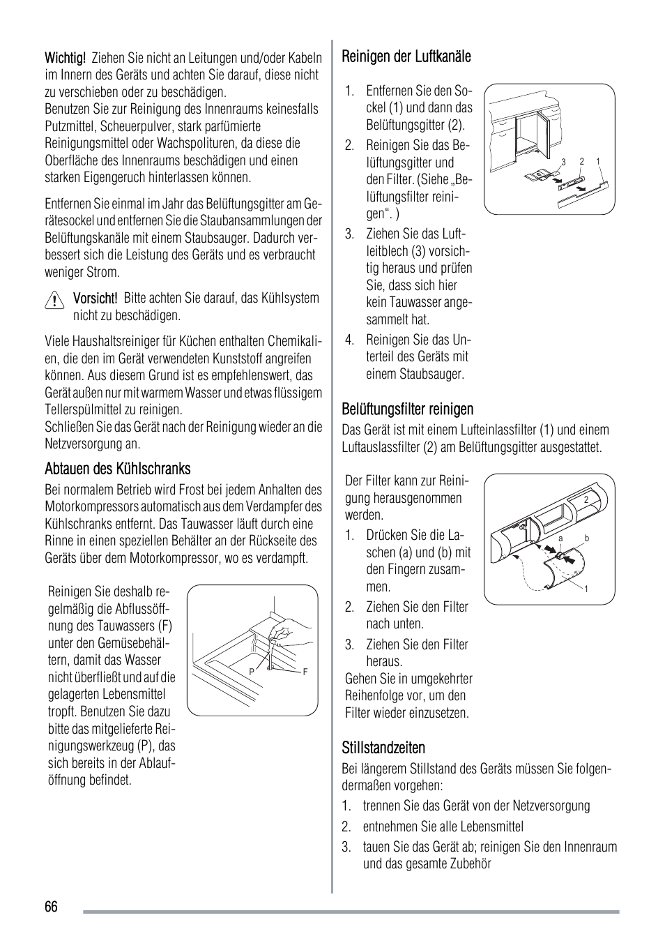 Zanussi ZUS 6140 A User Manual | Page 66 / 72