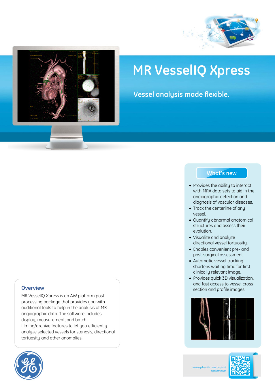 GE Healthcare MR VesselIQ Xpress User Manual | 2 pages