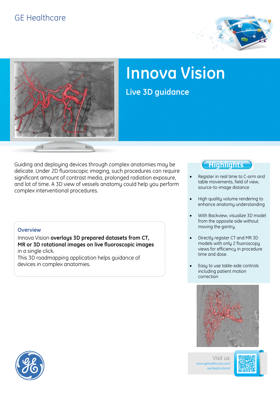 GE Healthcare Innova Vision User Manual | 2 pages